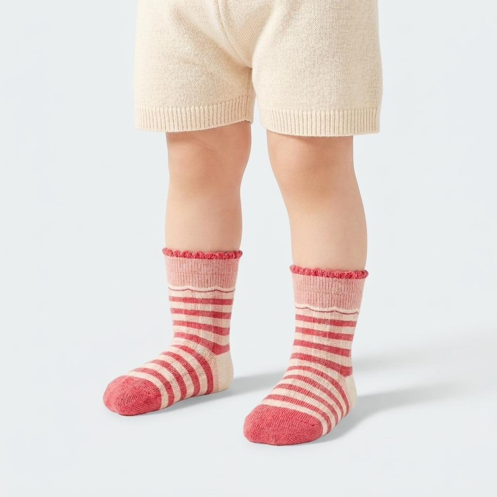 Socks Nº 07 · Strawberry Stripes
