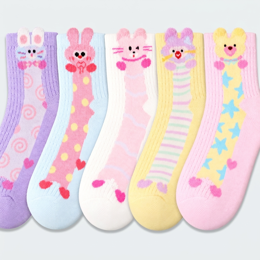 Socks Nº 13 · Pastel Bunnies