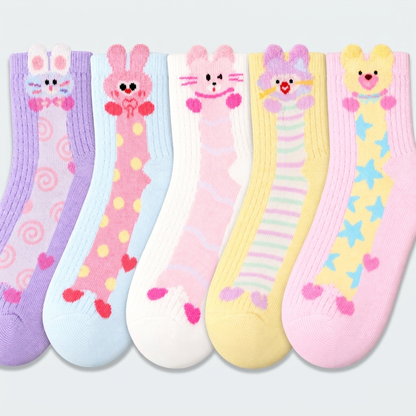 Socks Nº 13 · Pastel Bunnies